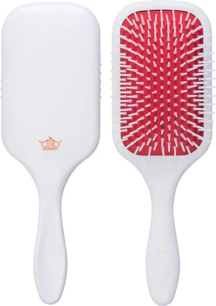 Brosse démêlante rapide blanche et rouge pour séchage et coiffure