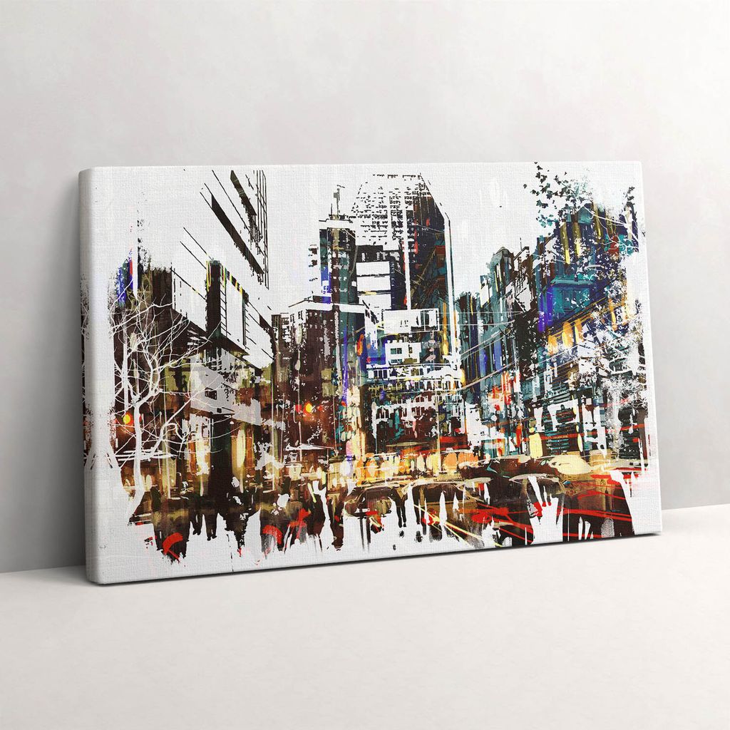 New York - eine Stadt, die vor Leben wimmelt – Leinwandbild Wandbild – 60x40 cm – Leinwandbilder – Wandbilder – Schlafzimmer – Flur