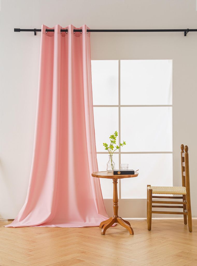 Ösenvorhang 140x250 rosa halbverdunkelnd Produktbild 
