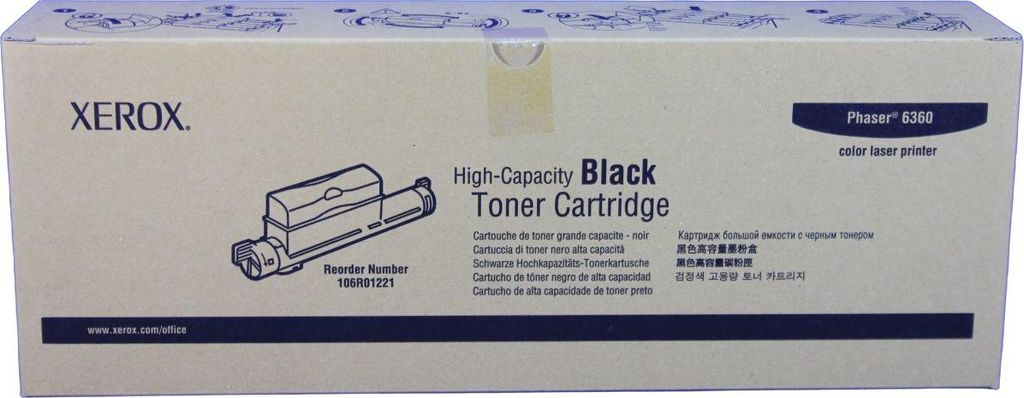 Xerox Toner 106R01221 Schwarz für Xerox Phaser 6360
