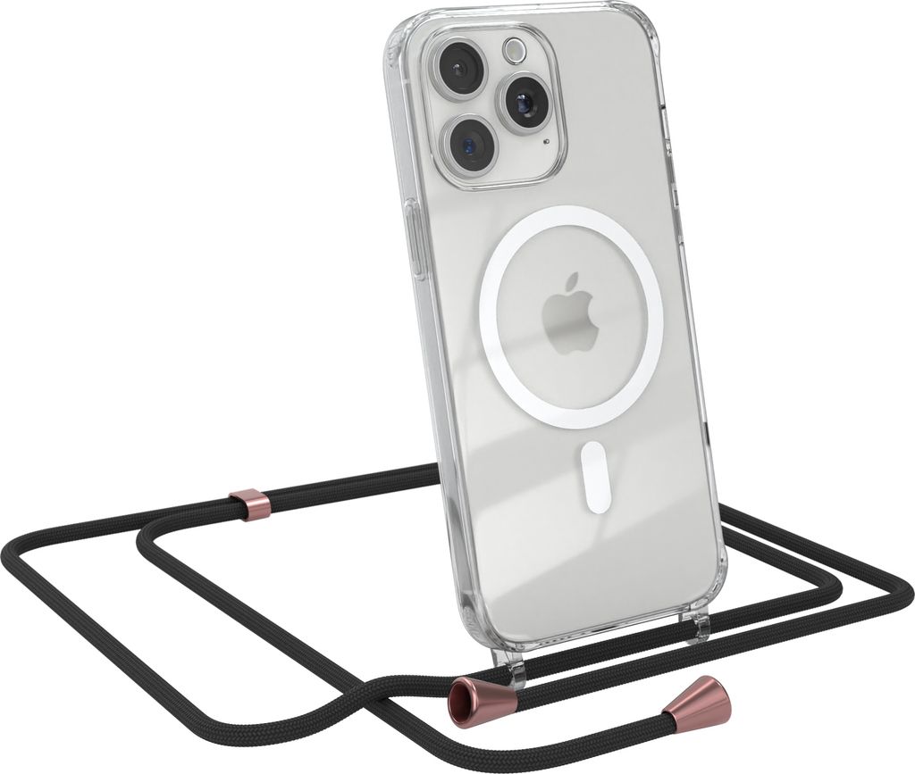 EAZY CASE - Handykette kompatibel mit Apple iPhone 15 Pro Max Kette zum Umhängen Stoßfest Handyhülle für Apple iPhone 15 Pro Max Silikon Hülle...