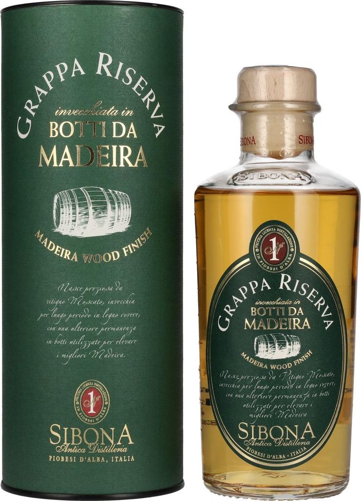 Sibona GRAPPA RISERVA Botti Da MADEIRA 40% Vol. 0,5l en Image du produit 
