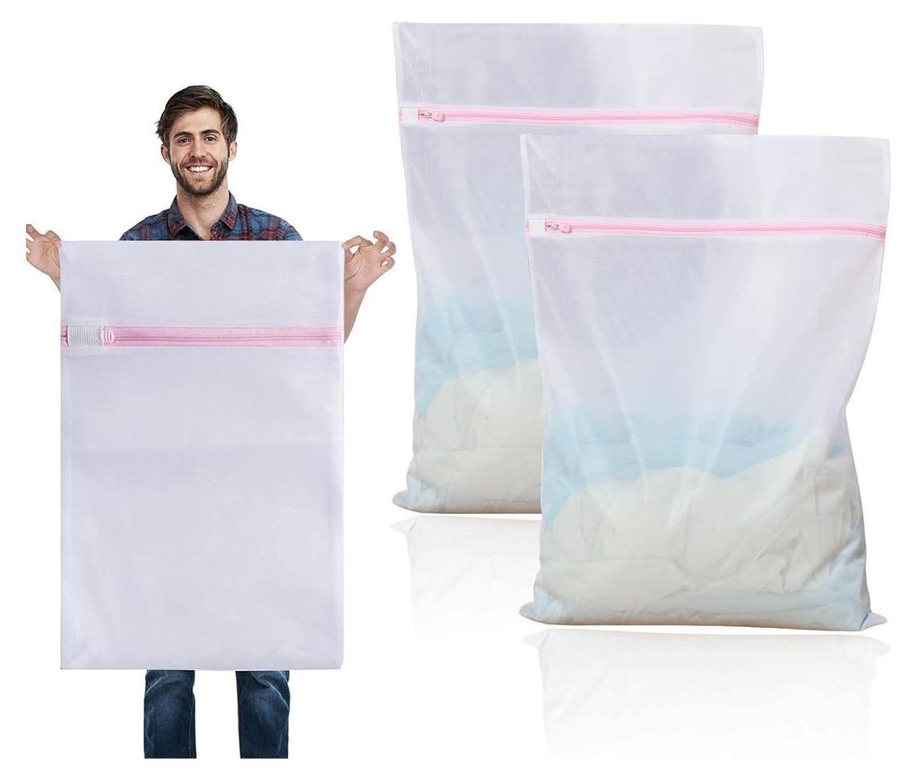 set di 2 reti per biancheria XXL 60x90 cm, rinforzate, con Immagine del prodotto 