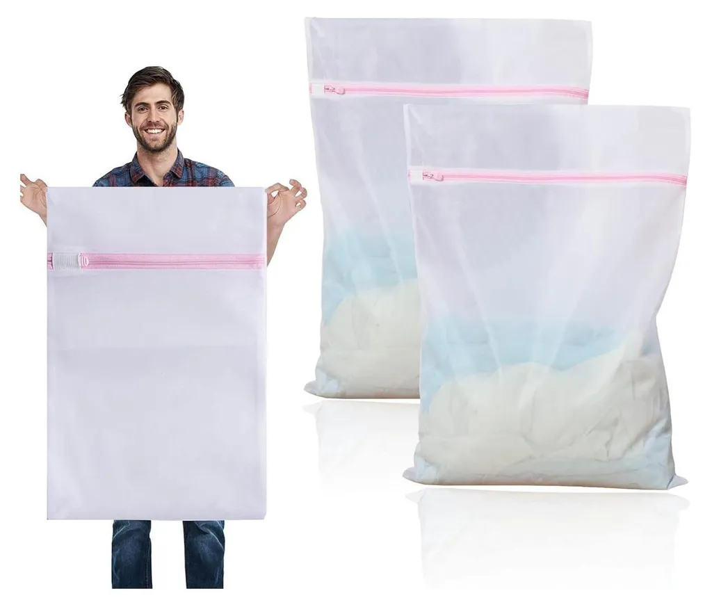 Filet à Linge pour Rideaux et Tapis XXL 60x90 cm Sac de Lavage Robuste