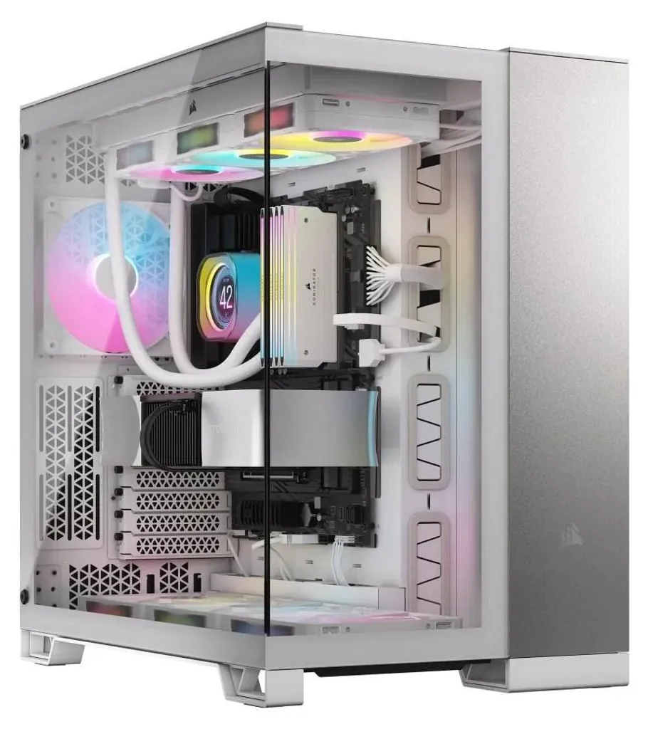 Boîtier Moyen Tour CORSAIR 6500X Double Chambre Verre Trempé Blanc