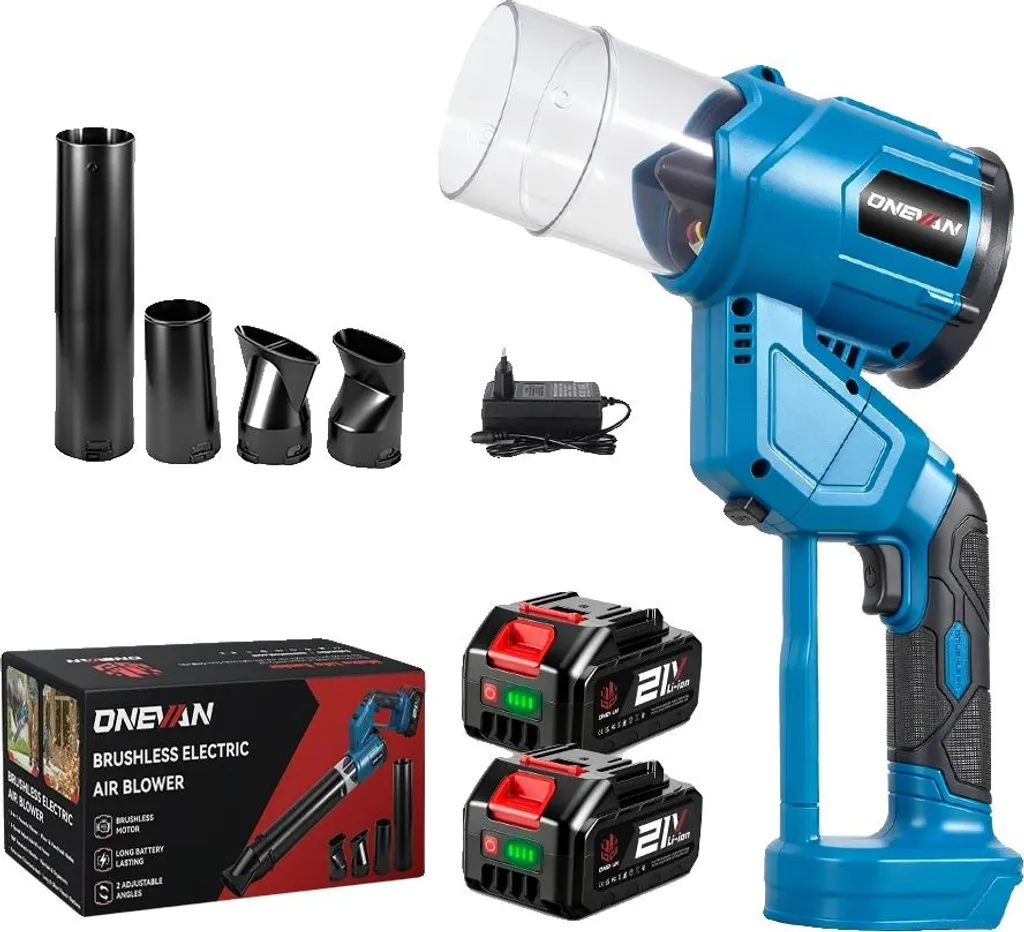 Turbo-souffleur électrique sans fil moteur brushless et 2 batteries lithium