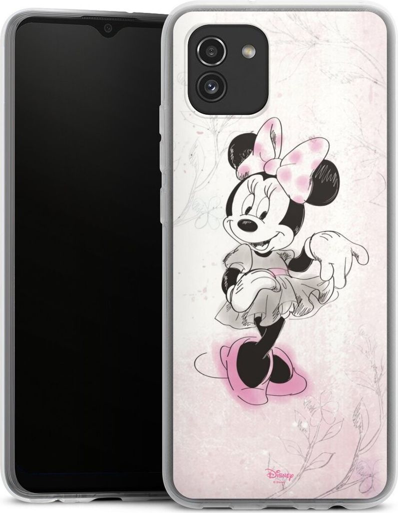 DeinDesign Handyhülle für Samsung Galaxy A03 Silikon Hülle Case Smartphone Schutzhülle Disney Minnie Mouse Vintage