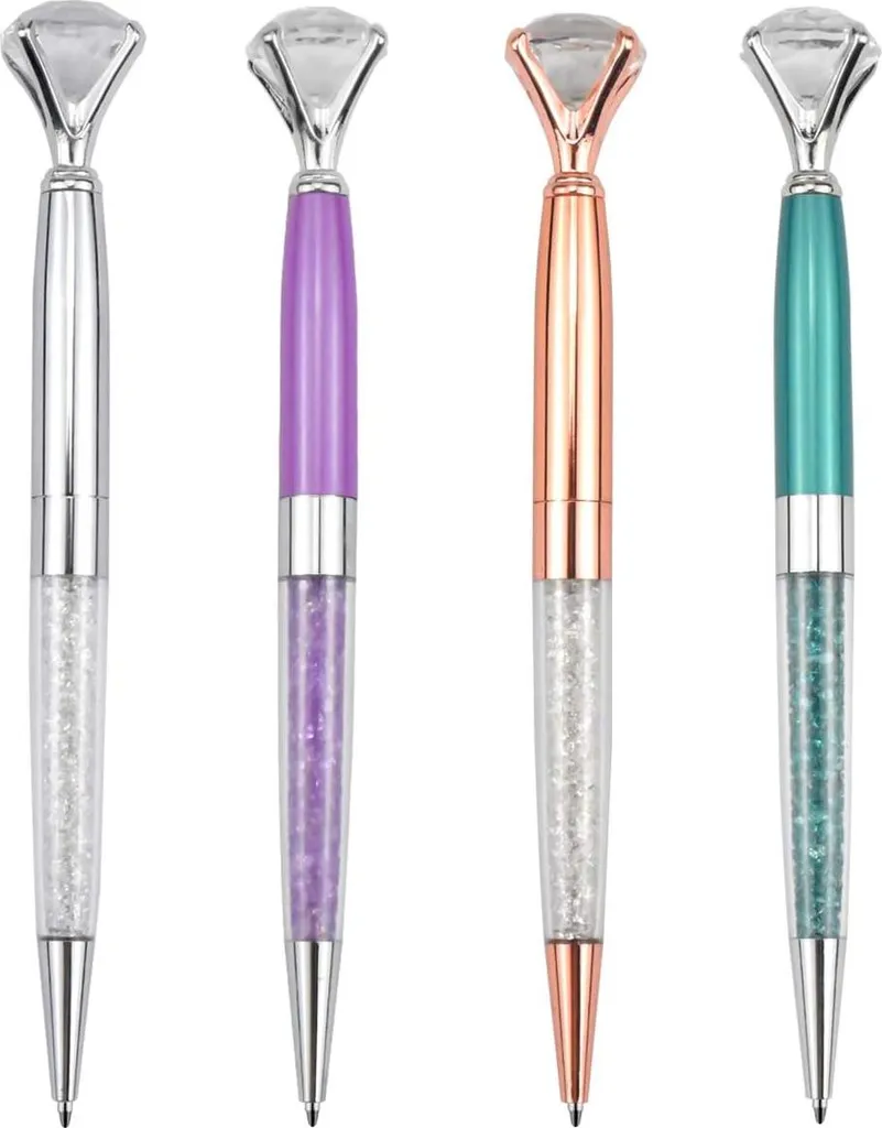 Diamants adhésifs pour décoration bureau et école, 4 cristaux créatifs