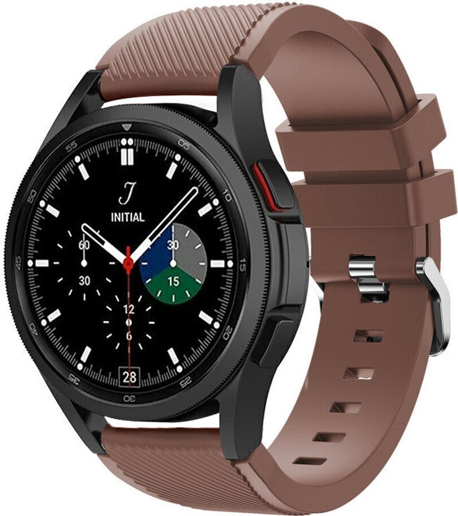 Strap-it Samsung Galaxy Watch 4 Classic 46mm Silikonarmband (KaffeeBraun)