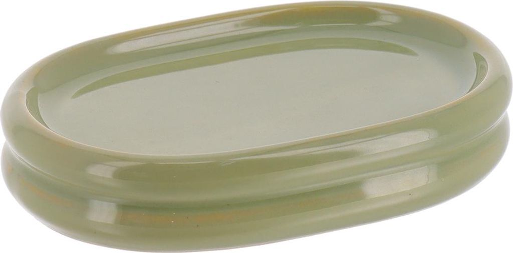 TENDANCE | Seifenschale - green - Steingut - Retro - olivgrün