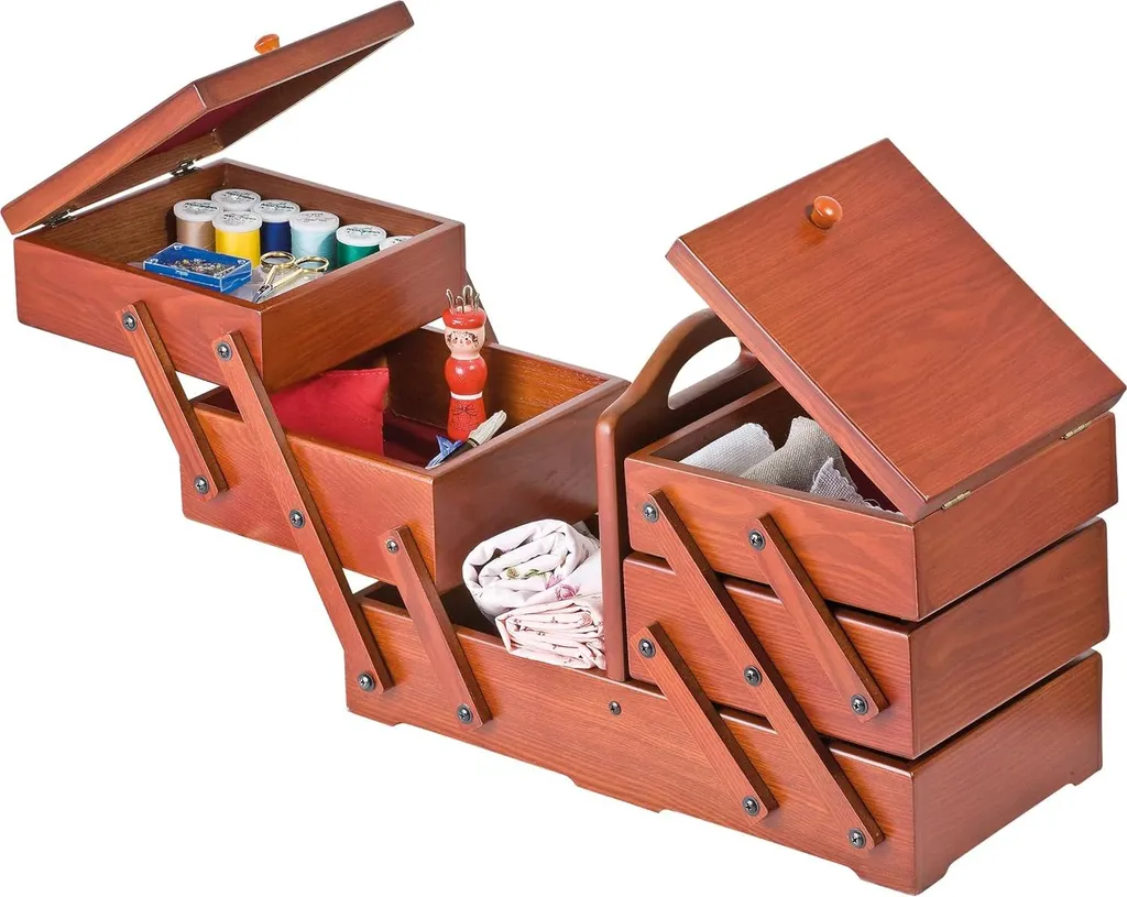 Coffret de Couture Spacieux - Compartiments, Couvercle Rabattable - 2