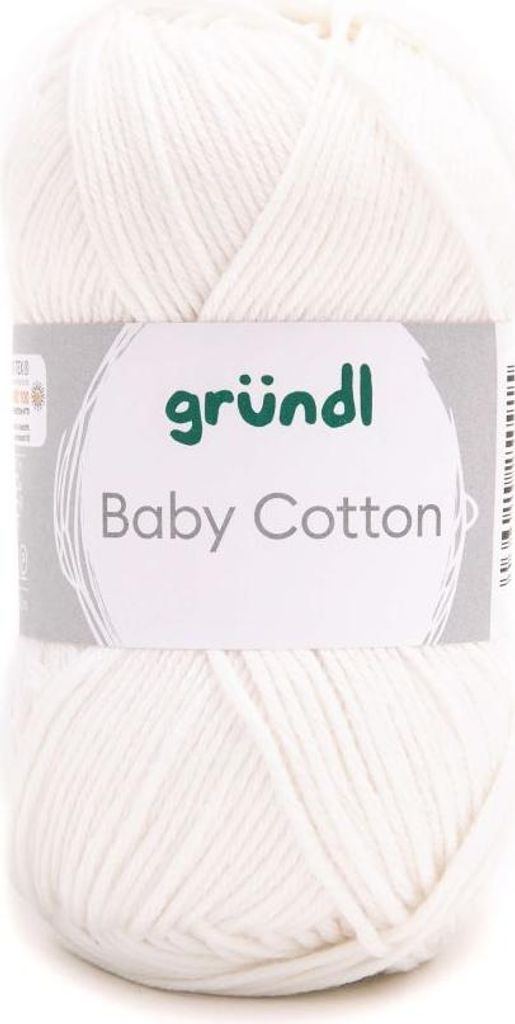 Gründl Wolle Baby Baumwolle 50 g weiß