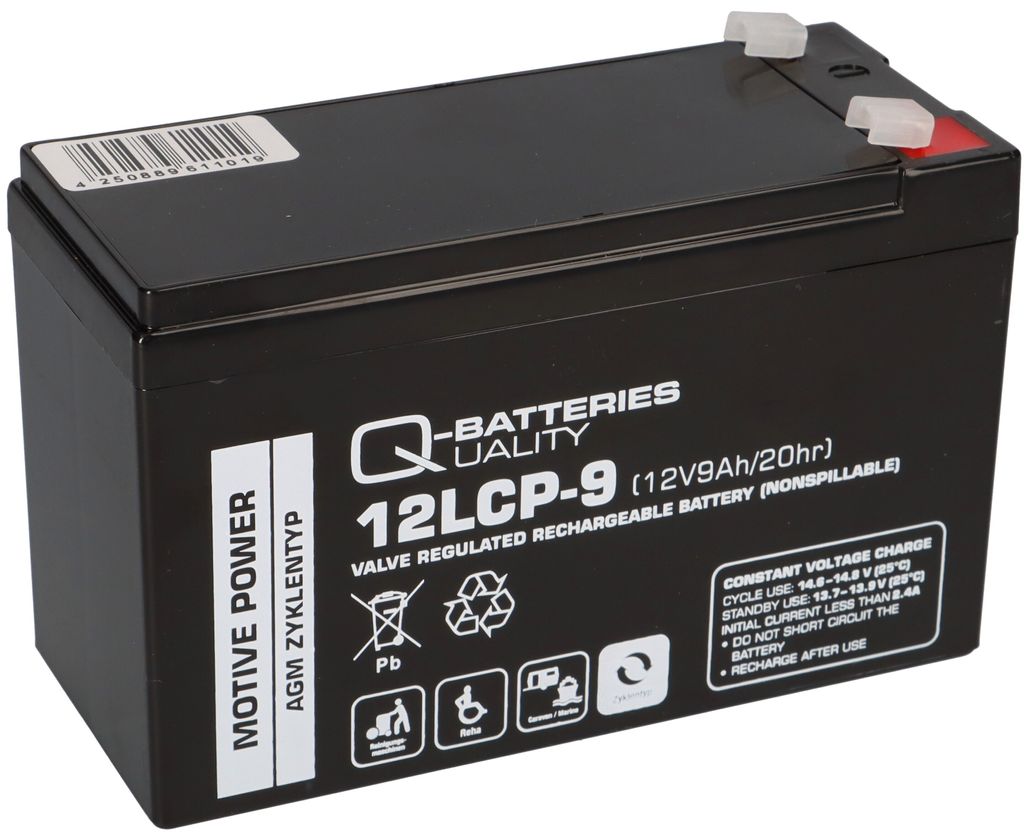 Q-Batteries 12LCP-9 / 12V - 9Ah batteria al piombo acido Immagine del prodotto 