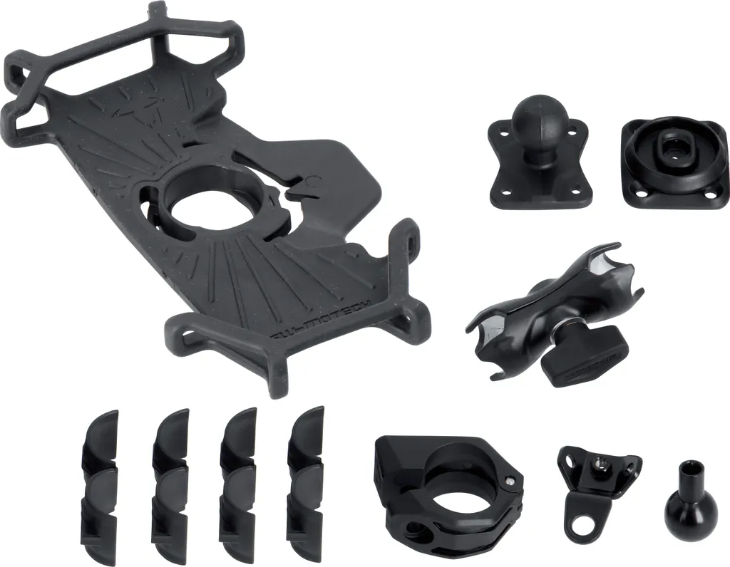 Support GPS Moto pour Voyages SW-Motech T-Lock Large - Fixation Argentée