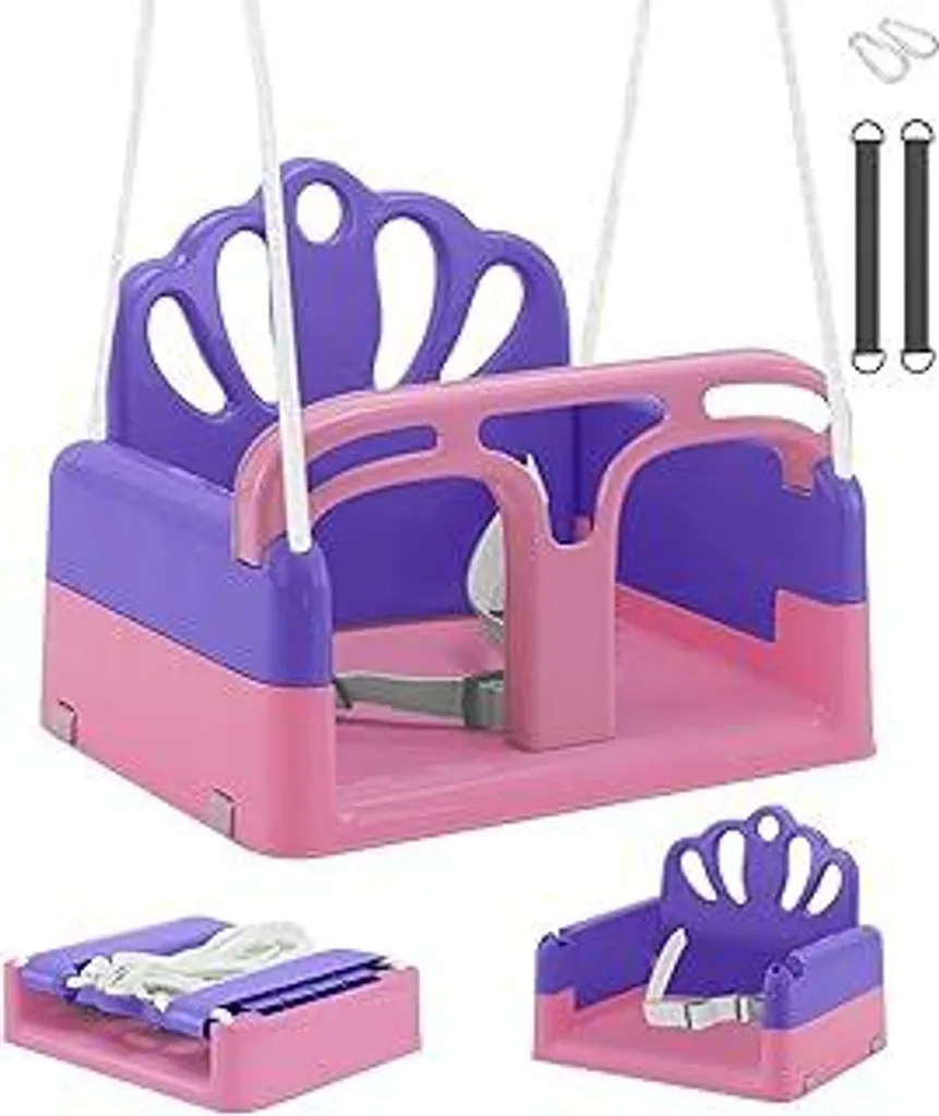 Altalena Rosa per Bambini e Neonati 2 in 1 | Gioia in Giardino