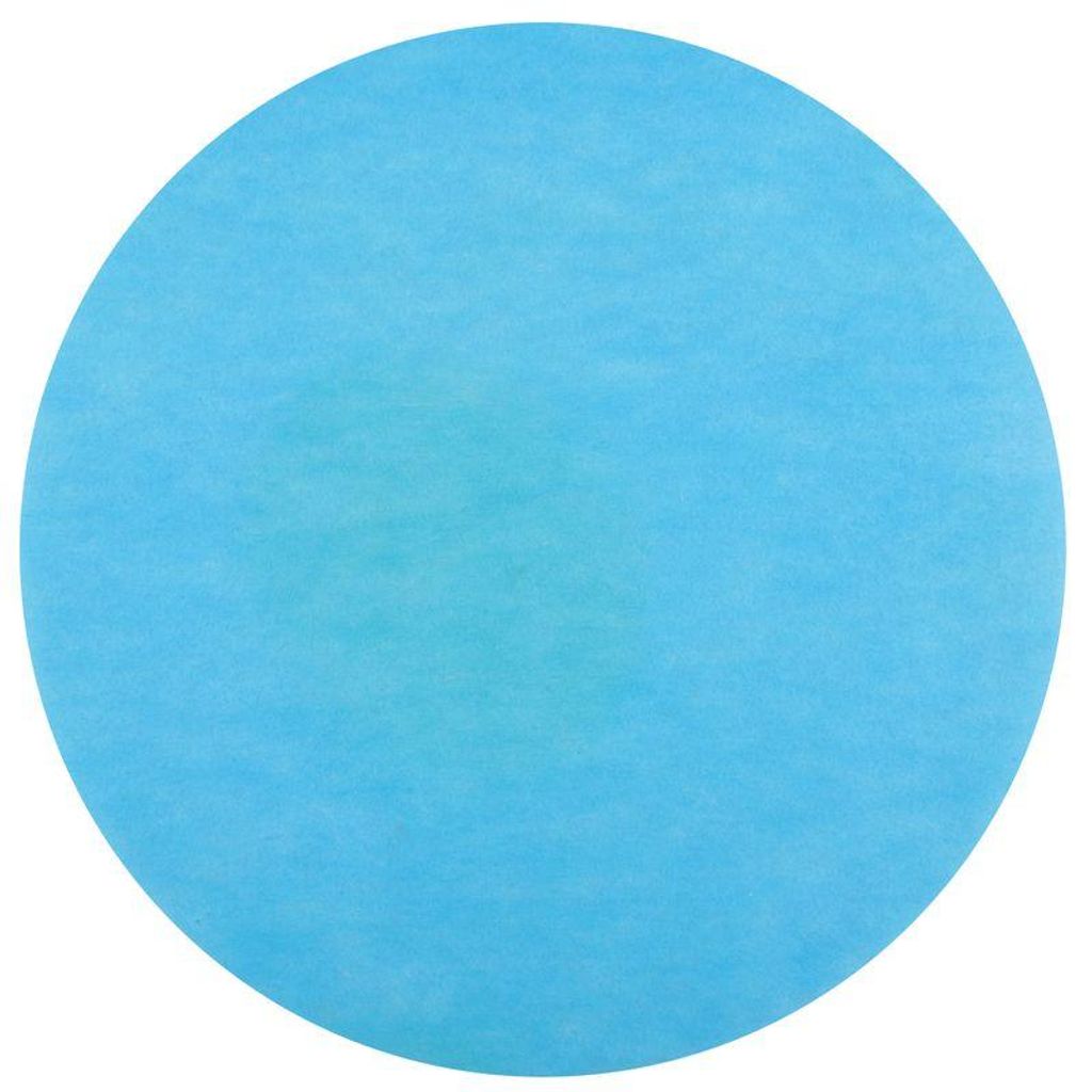 50 runde Tischsets türkis blau Vlies Ø 34 cm Einweg Produktbild 
