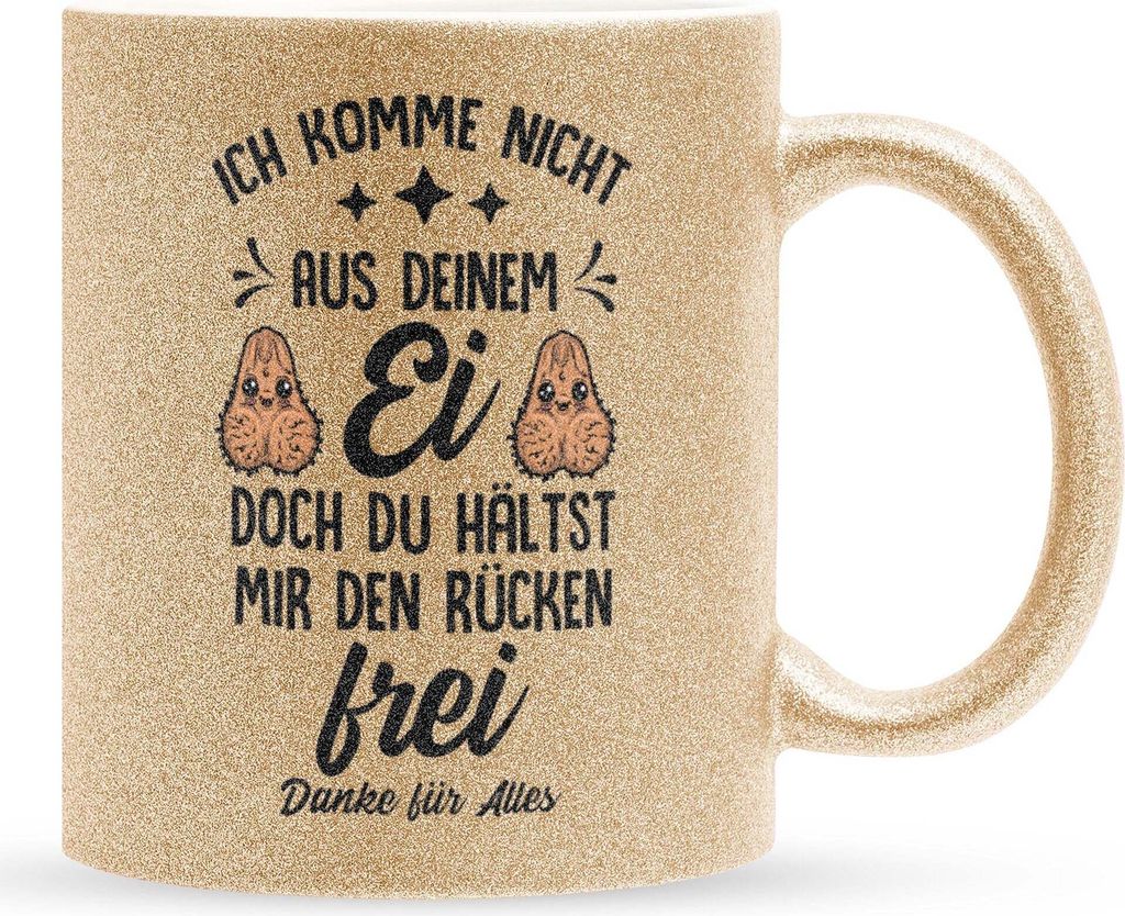 22Feels Glitzertasse Gold Stiefpapa Geschenk Vatertag Bonuspapa Stiefvater Geburtstag Herrentag Weihnachten Patchwork Stiefeltern Kaffeetasse Männ...