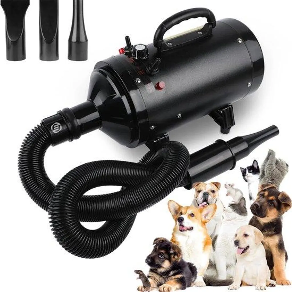Sèche-chien à jet d'air silencieux 2800W avec variateur de vitesse