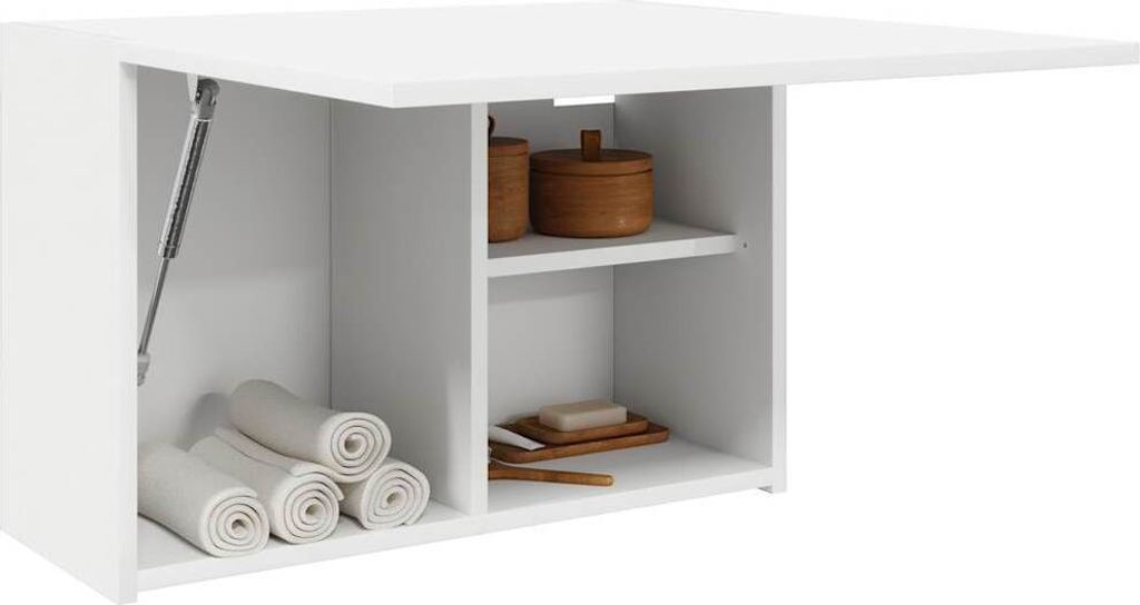 ZMH Bad-Wandschrank Weiß 60x25x40 cm Holzwerkstoff