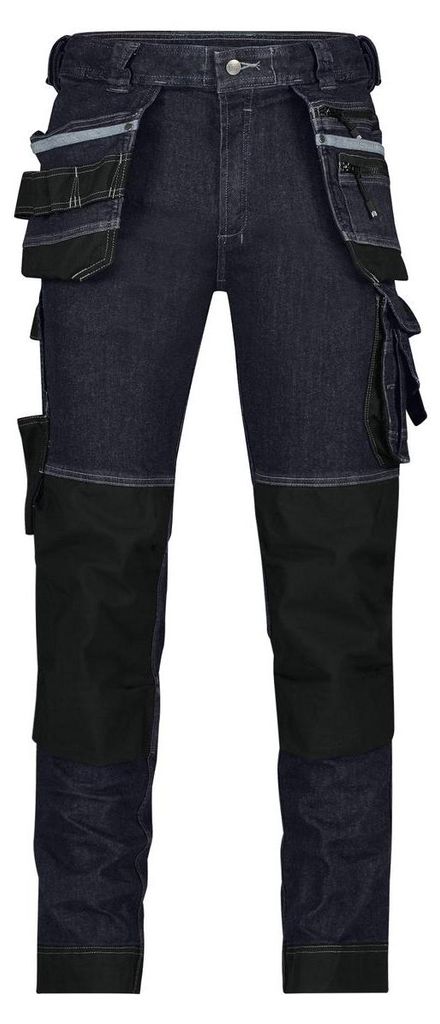 Stretch-Arbeitsjeans mit Holstertaschen COPES93 10,25 oz/y² (350g) jeansblau/schwarz, Gr. 46 DASSY 200953