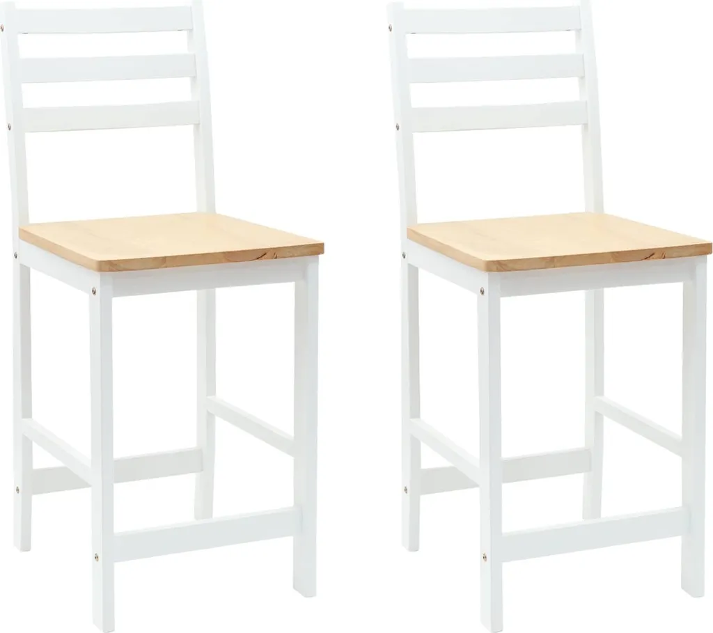 Set 2 Sedie Bianco Minimal vidaXL 40 x 47,5 x 99,5 cm - Modern Design