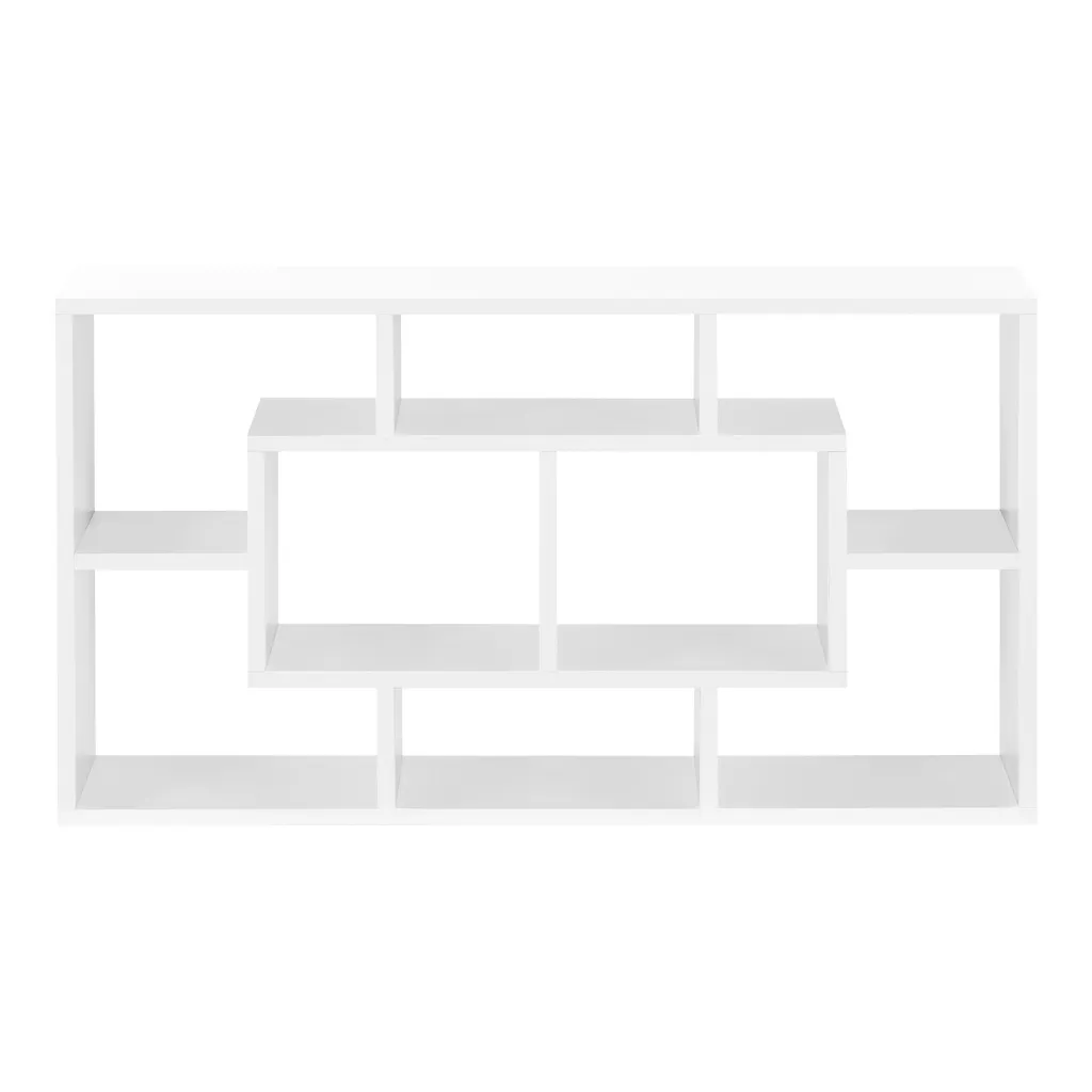 Étagère rétro blanc mat 8 compartiments pour déco et livres 85cm