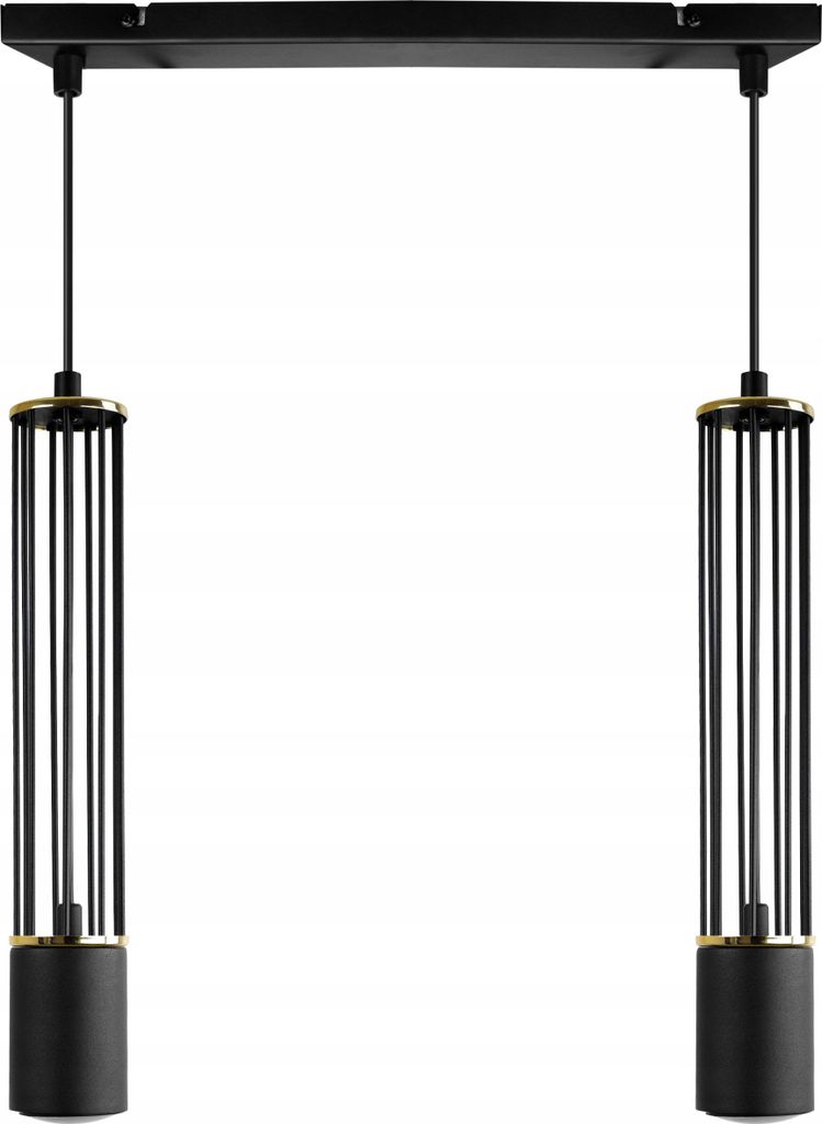 LED Deckenlampe Hängelampe Kronleuchter schwarz Loft Leiste für Küche und Wohnzimmer