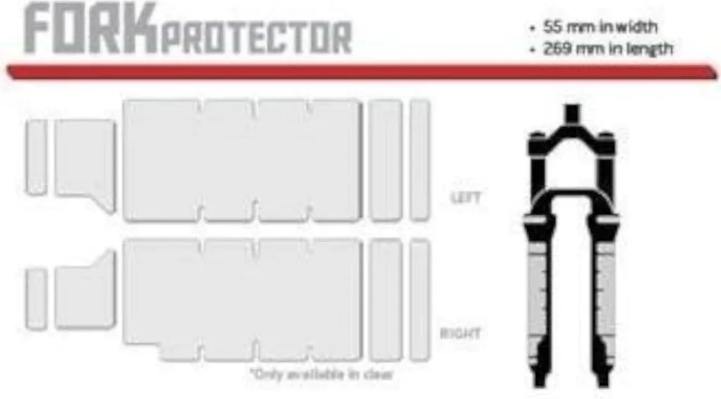 Film Protecteur Fourche pour VTT Lizard Skins S - Transparent Brillant