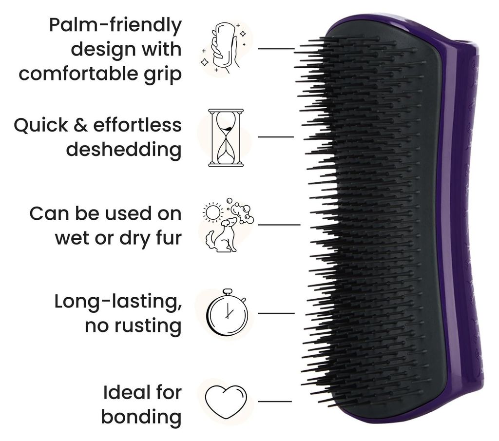 Pet Teezer Fellpflegebürste für Hunde, Violett/Grau Produktbild 
