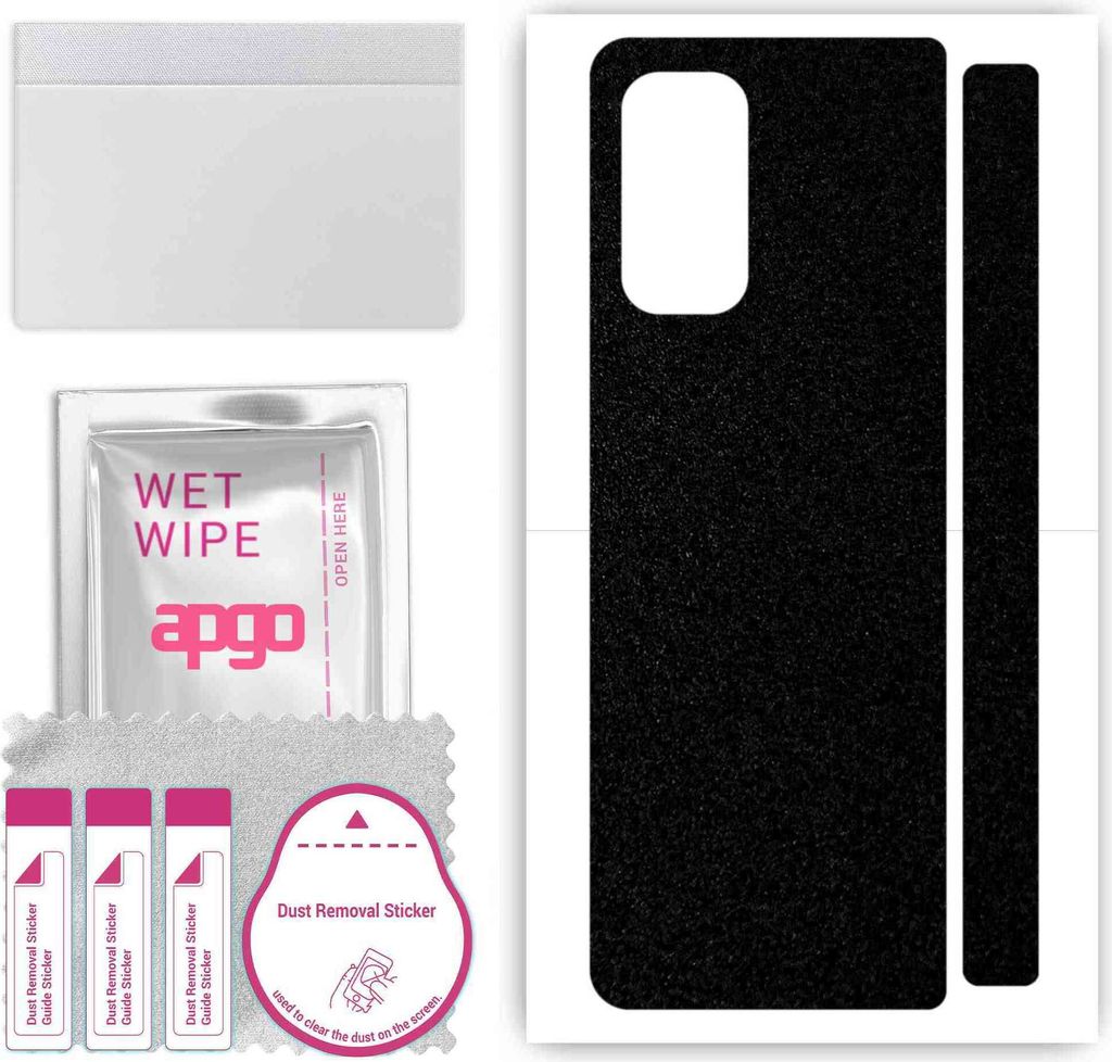 apgo Rückseite Schutzfolie, Skin, kompatibel mit Xiaomi Mix Fold, Hinten Displayschutzfolie aus Vinylfolie, kratzfest, einfache Montage - Mattschwarz