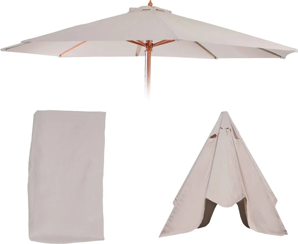 Copertura Ombrellone Ricambio Florida Ø 3,5 m Bianco Panna 8 Bracci