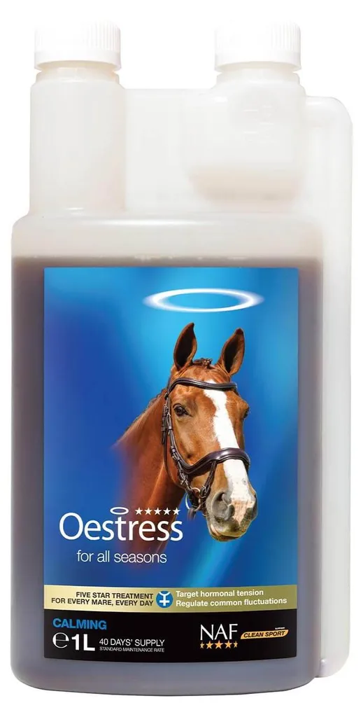 NAF Oestress Liquid 1 L Aliment Complémentaire pour Juments Difficiles