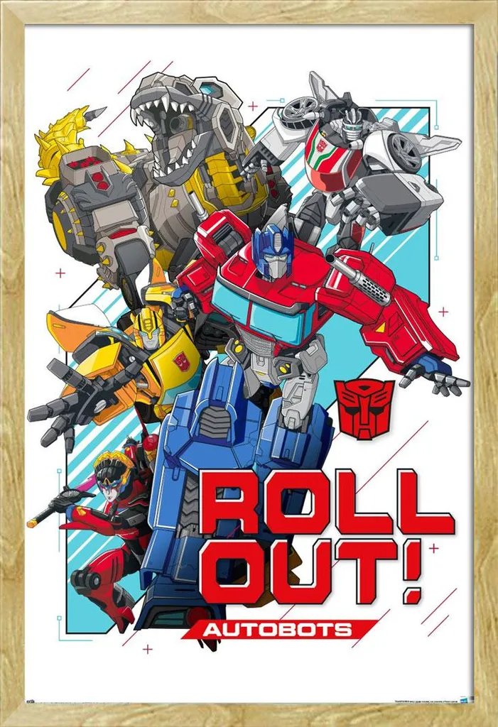 Cadre amovible hêtre et poster Transformers Autobots Shinsuke Maxi MDF