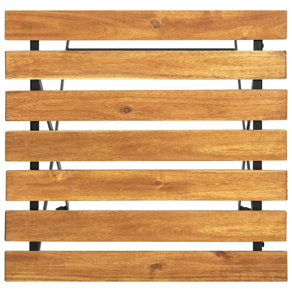 Table de bistrot robuste en bois d'acacia résistante aux intempéries - 5