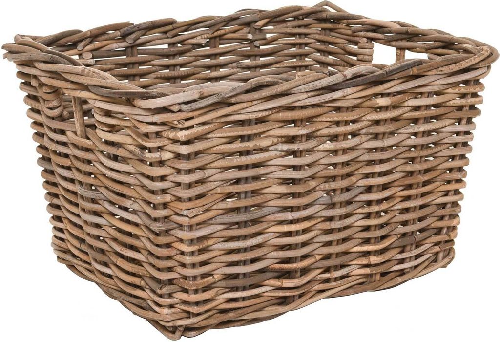 VIVANNO Dekokorb Rattan CESTA Kasten, Natur geflochten - 50x40x30 cm