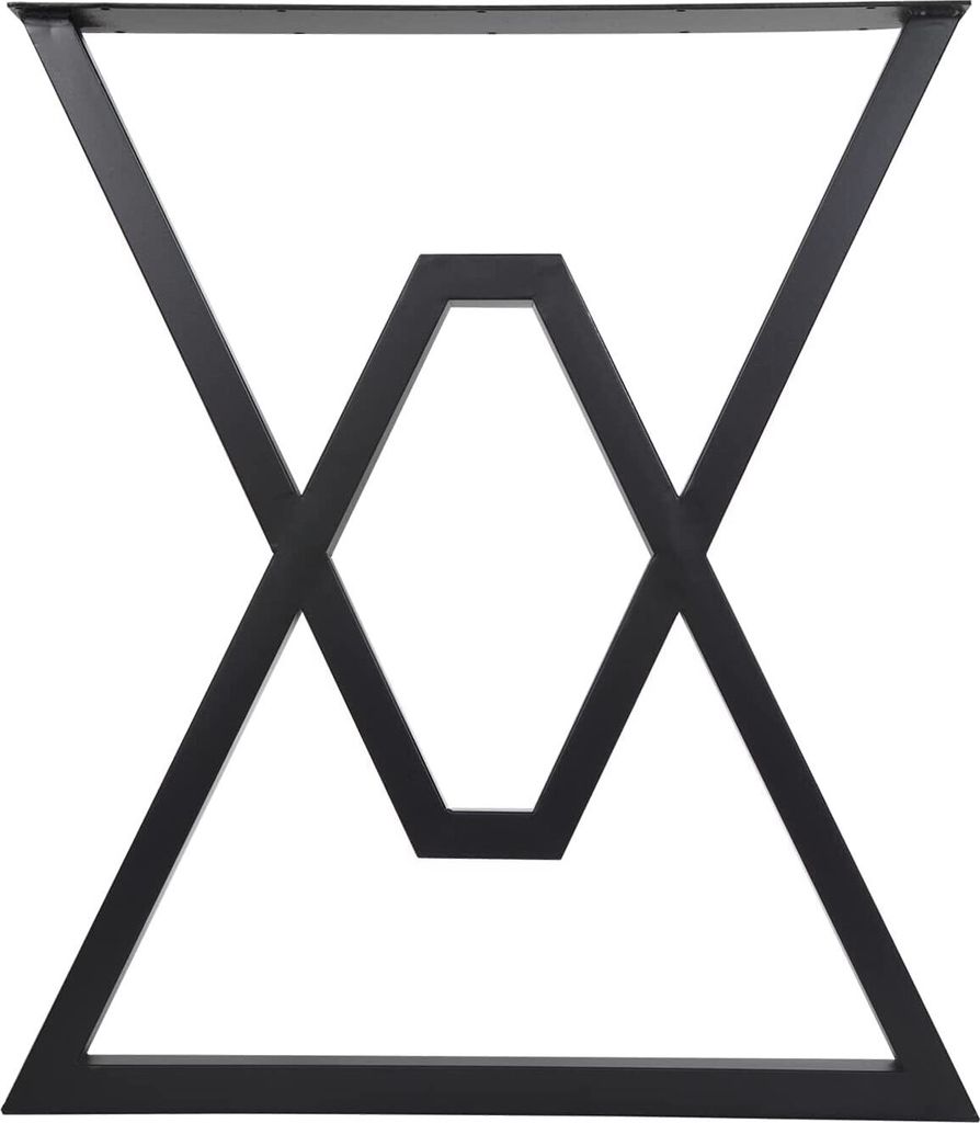 2er Set Tischgestelle aus Metall, OS ma69, schwarz, 60x72 cm, 91393