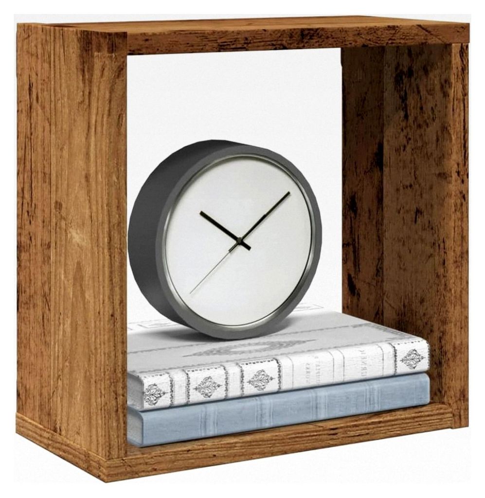 Würfel-Wandregale 2 Stück Altholz-Optik 30x15x30 Holzwerkstoff
