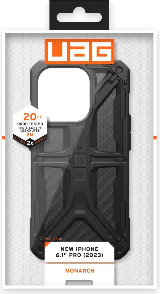 Uag Monarch - Schutzhülle Für Iphone 15 Pro (Kohlefaser)