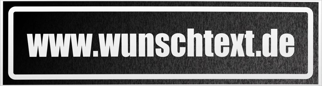 Kiwistar wunschtext Domain Magnetschild Schild magnetisch - 45cm Schwarz - reflektierend - Magnetfolie für Auto PKW Kfz