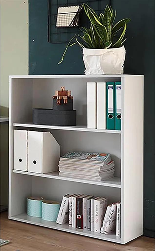 Gagner de la place avec l'étagère compacte Lommel grise 80x111x35 cm