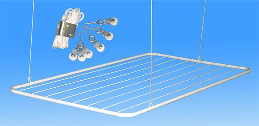 Séchoir Plafond Faverge 130x70 cm Étendoir à Linge Suspendu en Hauteur