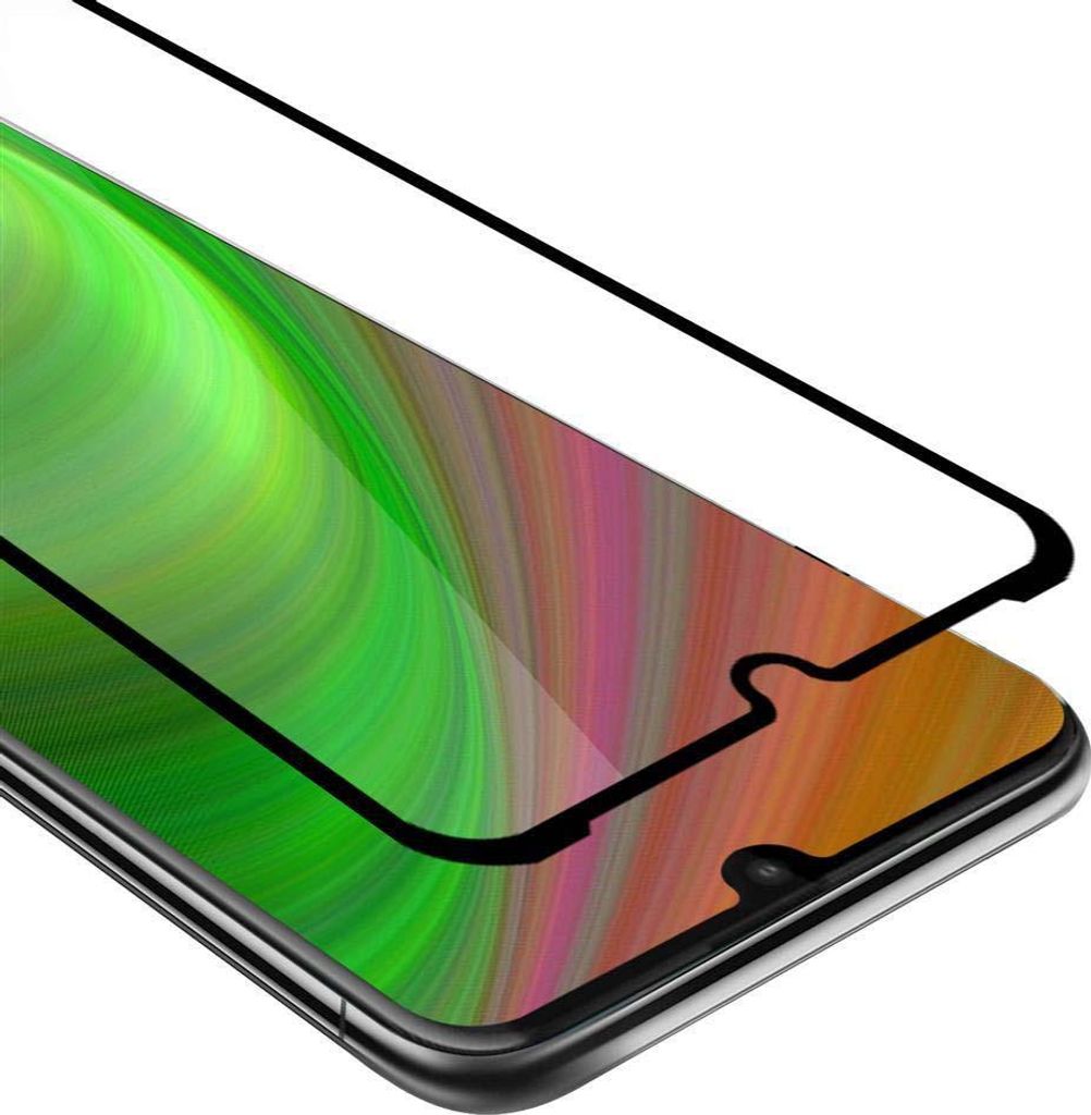 Cadorabo Panzerfolie für Motorola MOTO E6 PLUS Schutzfolie in Schwarz Vollbild Folie Tempered Display Schutzglas