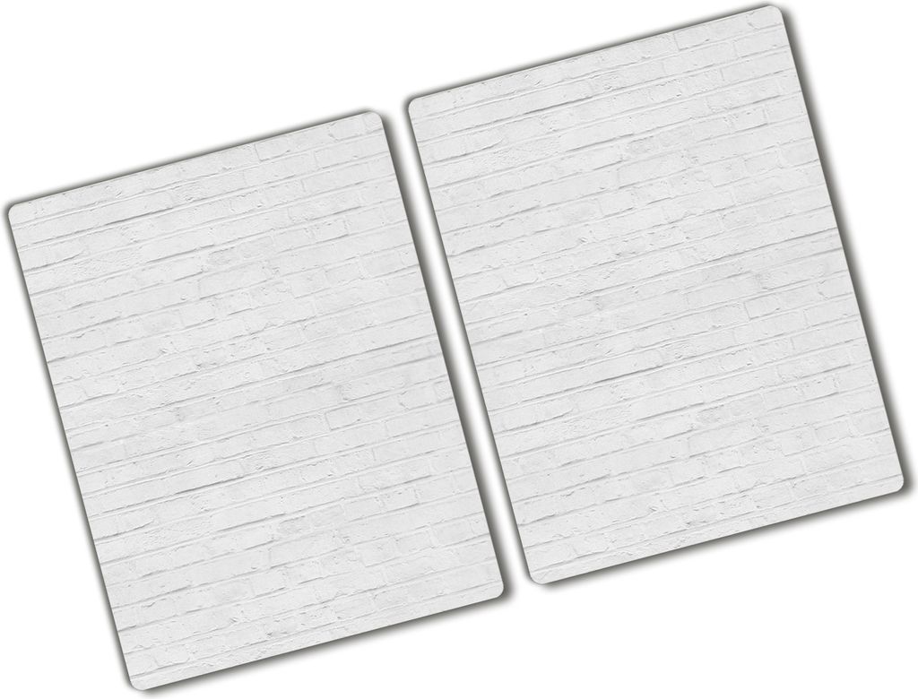 Tulup Glas Herdabdeckplatte - 2x40x52 cm - Glaskeramikkochfeld-Abdeckung Spritzschutz Glasabdeckplatte Kochplattenabdeckung und Schneidebrett - Zwe...