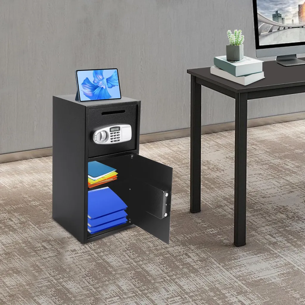 Coffre-fort autonome noir à code digital : accès rapide sécurisé 20cm - 3