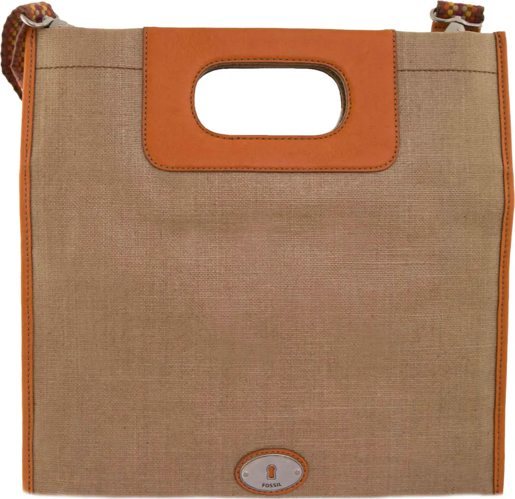 Petit sac bandoulière marron Fossil Key-per pour femme style rétro