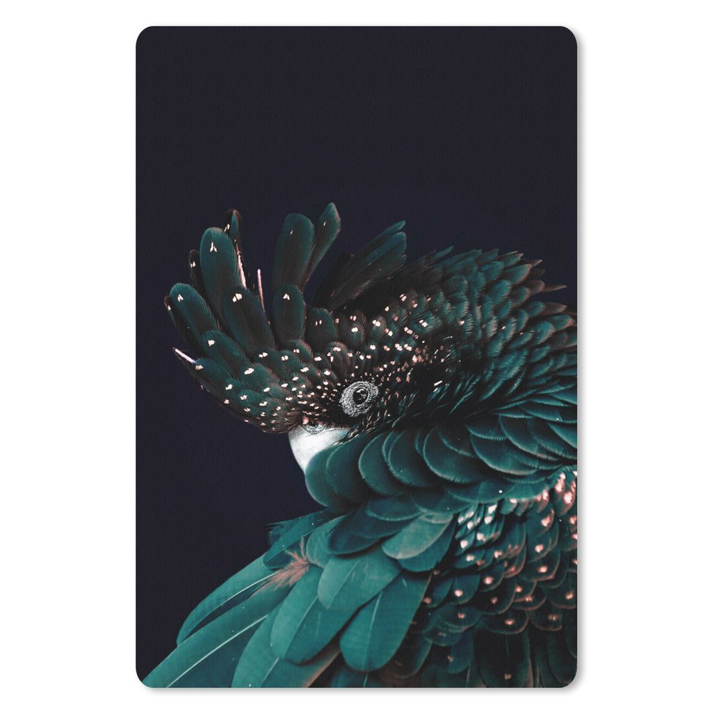 MuchoWow Mauspad Mousepad Kakadu - Vogel - Schwarz 18x27 cm - Mousepads - Maus Mat - Pad - Mausunterlage