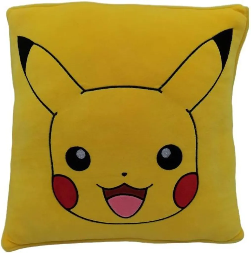 Coussin Pikachu Anti-Stress Pokémon - Microfibre Confortable Carré 40 cm