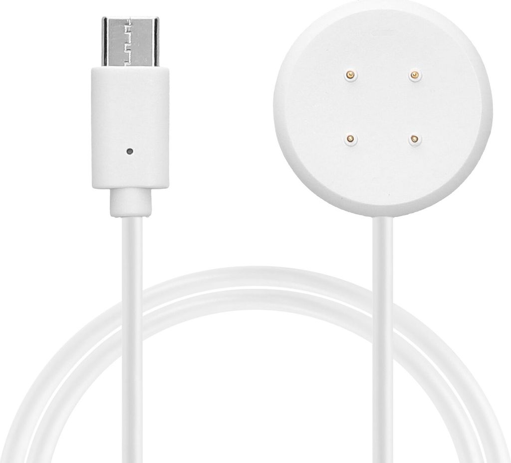 kwmobile USB C Ladekabel kompatibel mit Google Pixel Watch 3 / Pixel Watch 2 / Fitbit Versa 4 3 2 / Ace LTE - Kabel Charger - Smart Watch Typ C