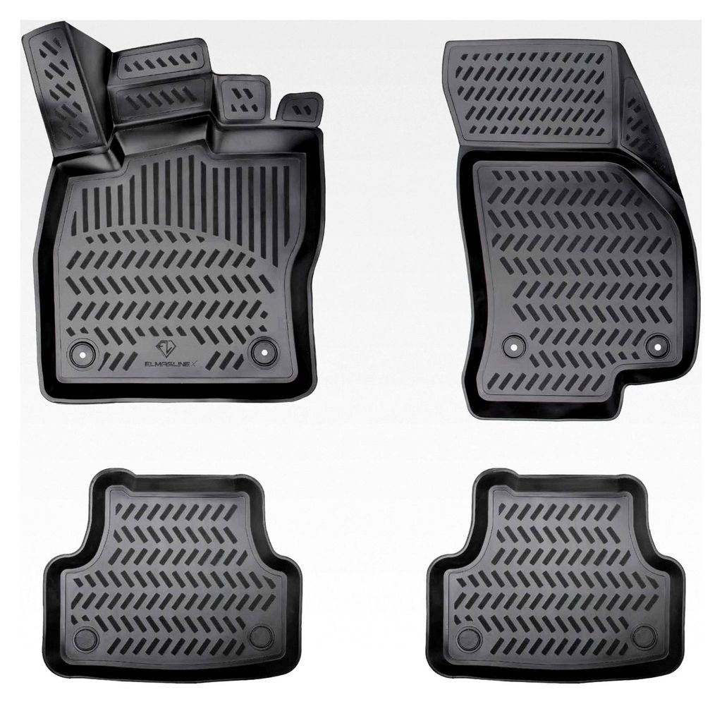 3D Gummimatten Set für Skoda Fabia 3. Gen (2014-2022) | Hoher 5cm Rand