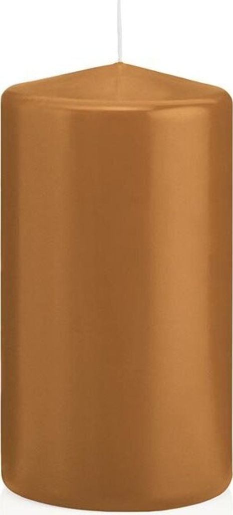 Stumpenkerzen in RAL-Qualität Cognac Ø 48 x 150 mm, 24 Stück